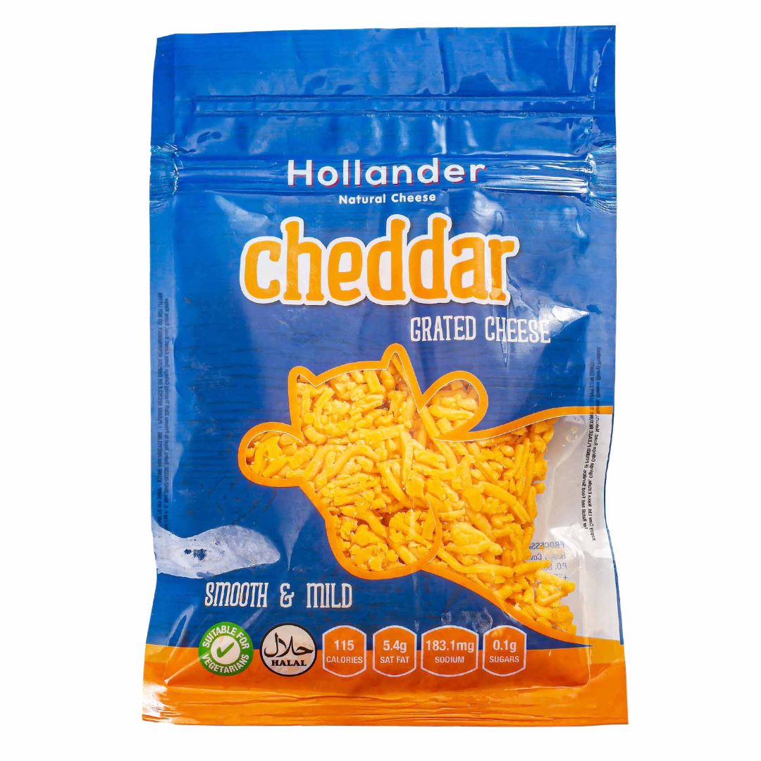 HAPPY COW HOLLANDER GRATED CHEDDAR 175G